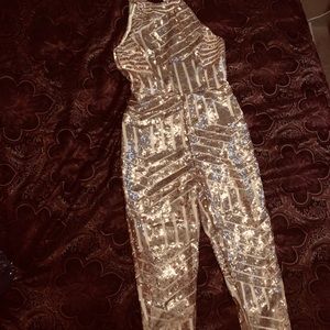 Sequined catsuit